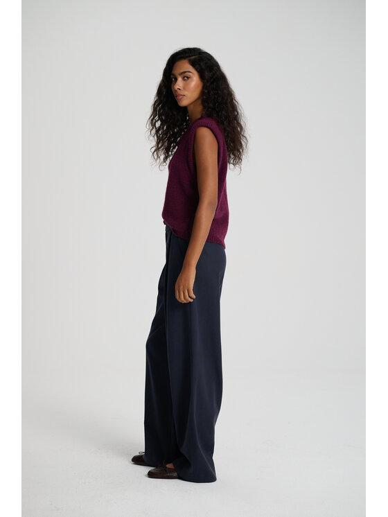 Le Songe Le Songe Kamizelka VEST TESSA Bordowy Basic Fit