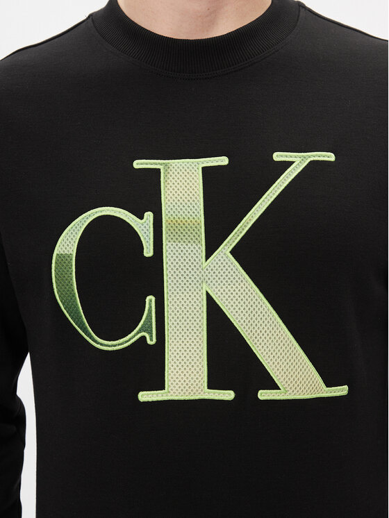Calvin Klein Jeans Calvin Klein Jeans Majica dugih rukava Monologo J30J325028 Crna Regular Fit