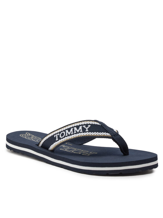 Tommy Hilfiger Tommy Hilfiger Σαγιονάρες Hilfiger Beach Sandal FW0FW07905 Σκούρο μπλε