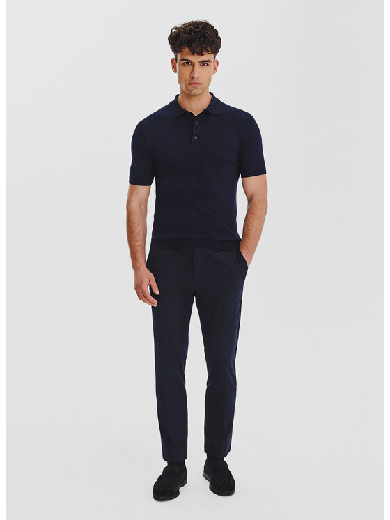 Pako Lorente Pako Lorente Polo P25WF-TX-007 Granatowy Classic Fit