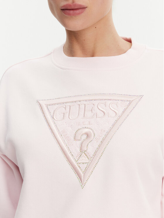 Guess Guess Felpa W5GQ12 KBKM0 Rosa Regular Fit