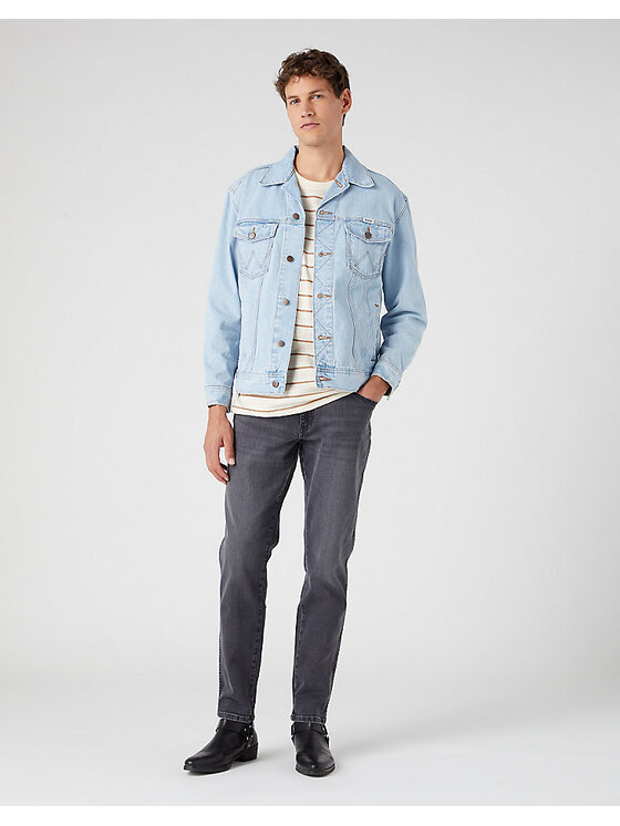 Wrangler Wrangler Jeansy RIVER Szary Straight Fit