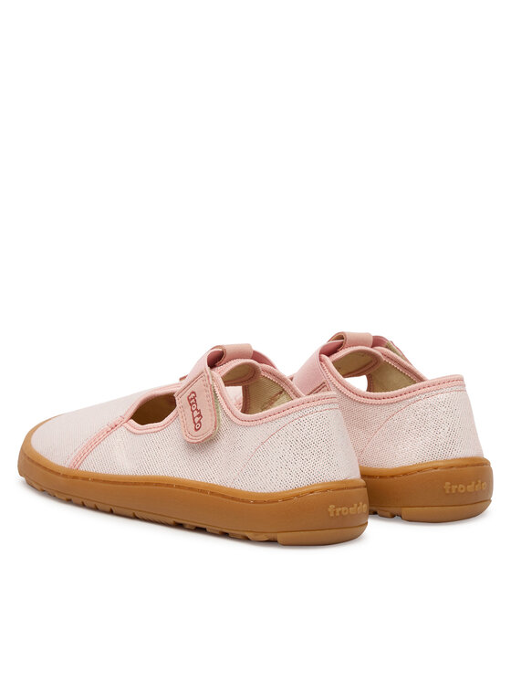Froddo Froddo Papuci de casă Barefoot Canvas T-Bar G1700439-2 D Roz