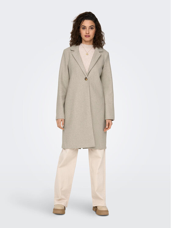 ONLY ONLY Демісезонний плащ Emma 15281382 Écru Regular Fit