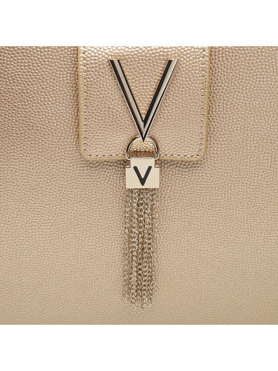 Sac à Main Valentino Divina Camera Bag - Or Rose / Noir & Gold - Taille Unique Mixte