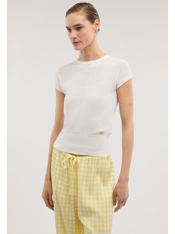 Trussardi Trussardi Maglione M8086001229N011 Bianco Regular Fit