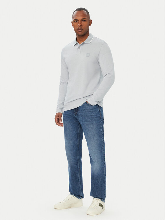 BOSS BOSS Poloshirt PasserfordLong 50566186 Grau Regular Fit