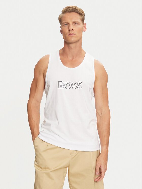 Boss Smanicato 50491711 Bianco Regular Fit, taglia : L