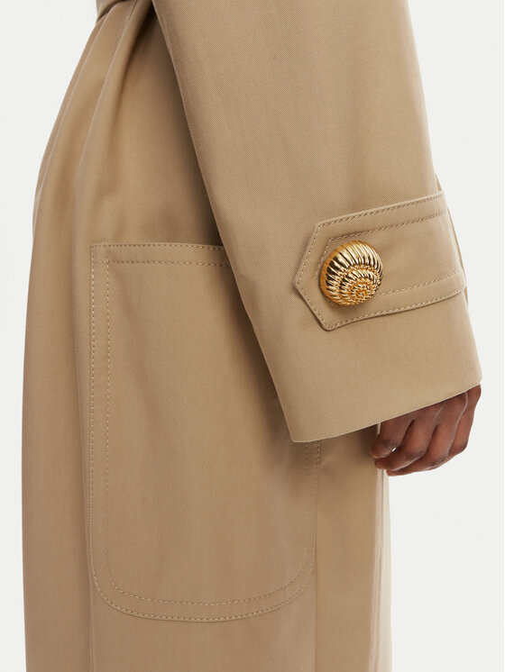 Balmain Balmain Trencz DF0TL155CF48 Beżowy Regular Fit