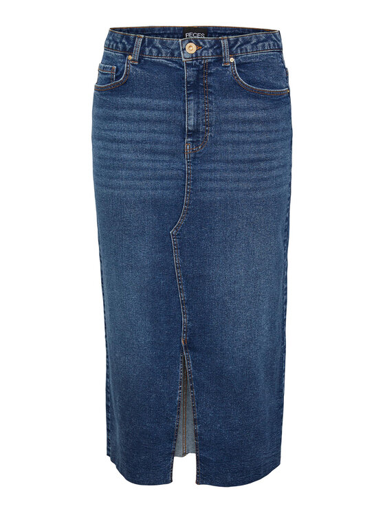 Pieces Pieces Jeans suknja 17144829 Plava Regular Fit