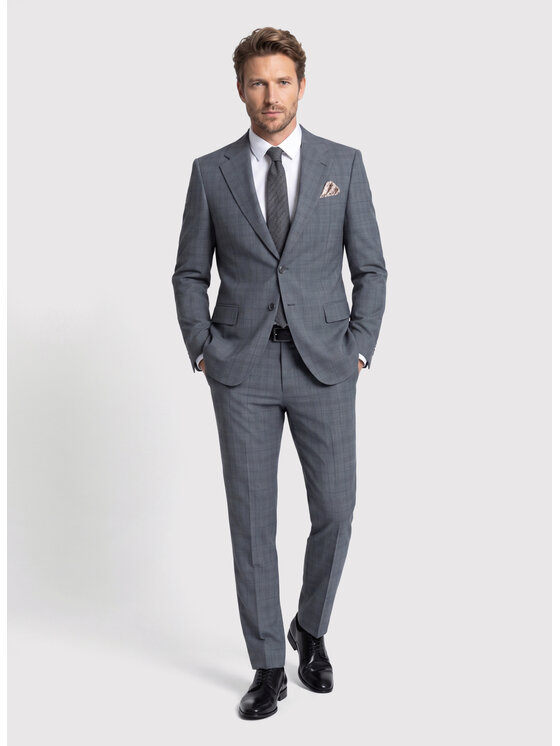 Pako Lorente Pako Lorente Spodnie garniturowe P26WF-6G-003 Szary Slim Fit