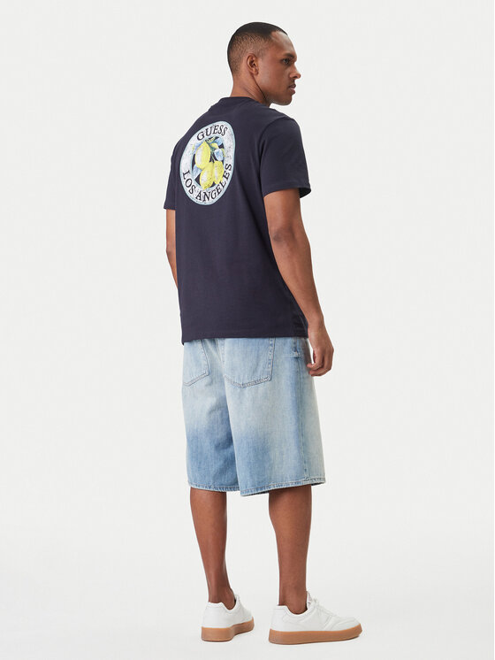 Guess Guess T-Shirt M6GI19 K3051 Granatowy Reglan Fit