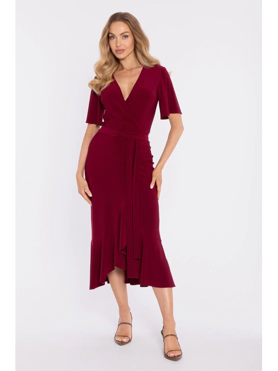 Made of Emotion Made of Emotion Abito da cocktail M912 Bordeaux A-Line Fit