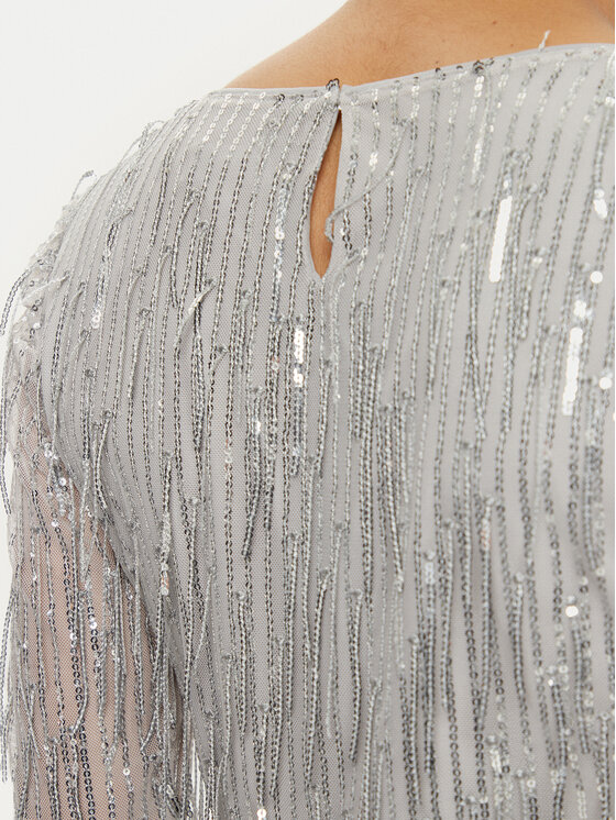ONLY ONLY Μπλουζάκι Spacy 15331803 Ασημί Cropped Fit