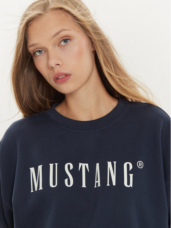 Mustang Mustang Pulóver Lindsey 1015262 Sötétkék Regular Fit