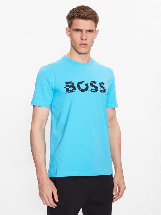 BOSS Boss Tričko 50483730 Modrá Regular Fit