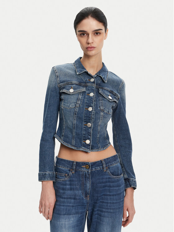 PINKO PINKO Jeansová bunda 104972 A2I5 Modrá Regular Fit