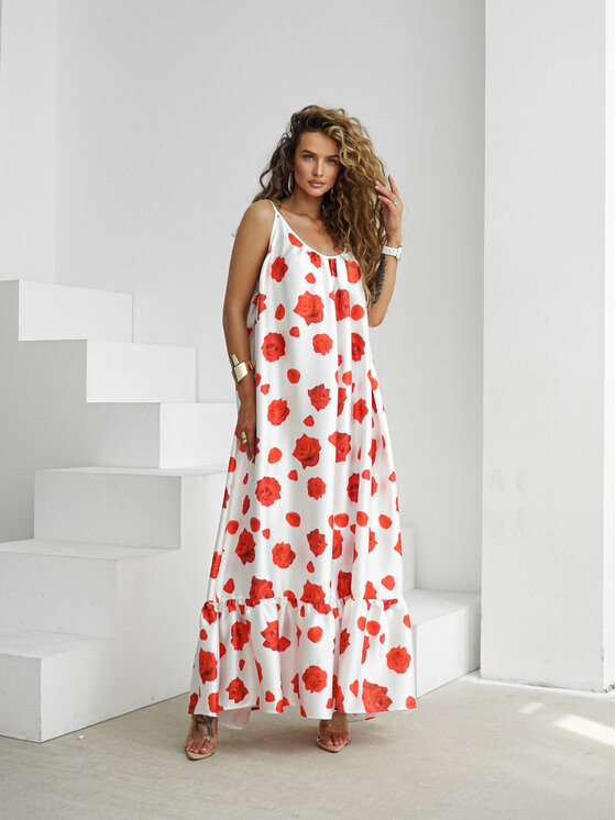 LilaLou LilaLou Letné šaty Gypsy Biela Oversize