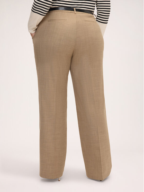 Fiorella Rubino Fiorella Rubino Spodnie materiałowe P060T005408N0R2 Kremowy Regular Fit