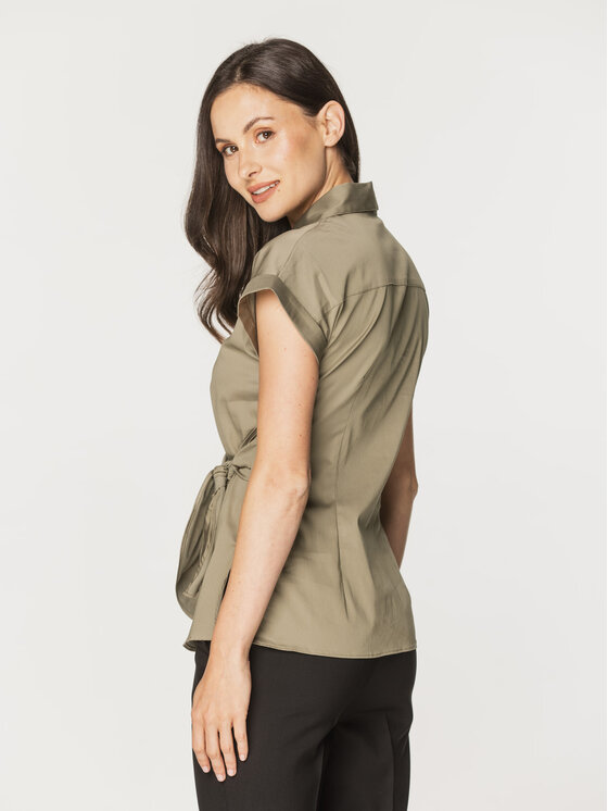 Willsoor Willsoor Koszula 61358 Beżowy Regular Fit