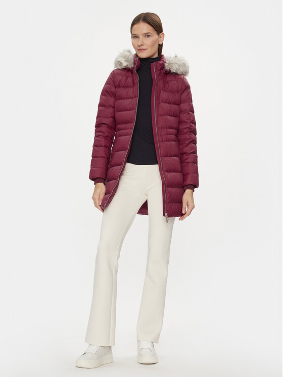 Tommy Hilfiger Tommy Hilfiger Pehelykabát Tyra WW0WW39747 Piros Regular Fit