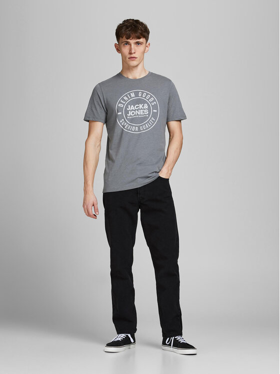 Jack & Jones Jack & Jones Jeansy Chris 12168656 Černá Relaxed Fit