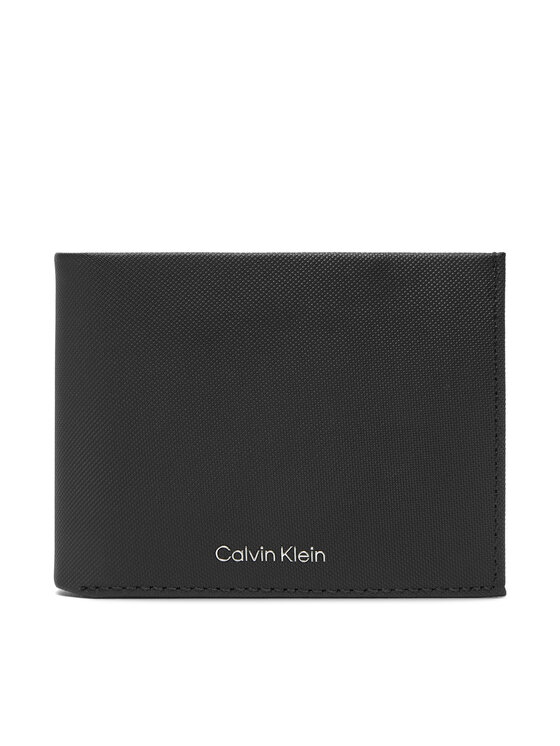Portfel męski Calvin Klein, Czarny, Ck Must Comp Trifold W Coin & Ca LV04D1045G