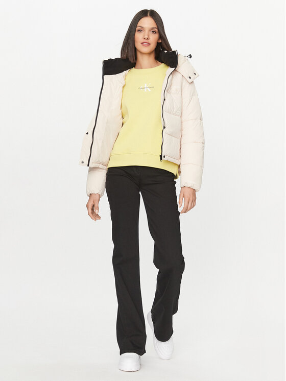 Calvin Klein Jeans Calvin Klein Jeans Зимно яке J20J221377 Екрю Regular Fit