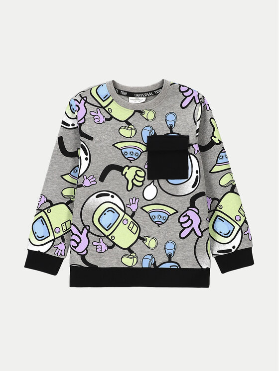 Coccodrillo Coccodrillo Суитшърт ZC4132101WBK Сив Regular Fit