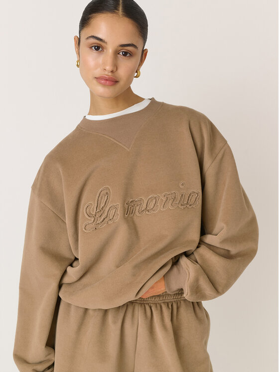 La Mania La Mania Felpa BRODIE Beige Classic Fit