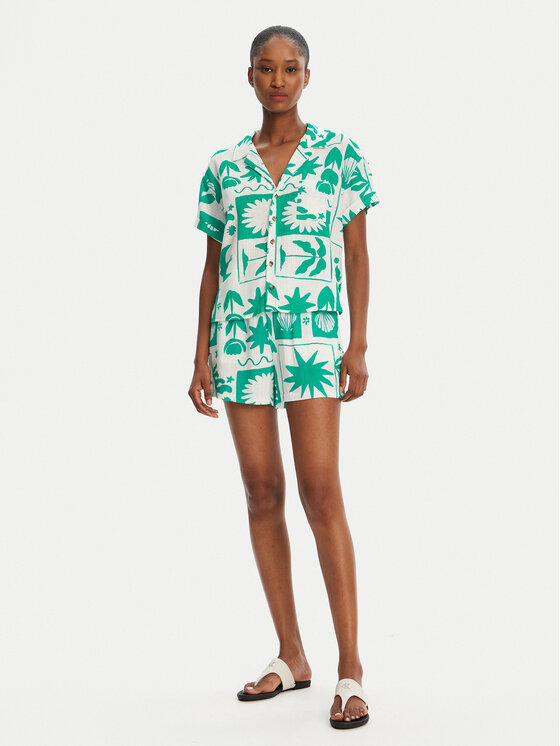 Banana Moon Banana Moon Šortky z materiálu William Shellpa MHW67 Zelená Regular Fit