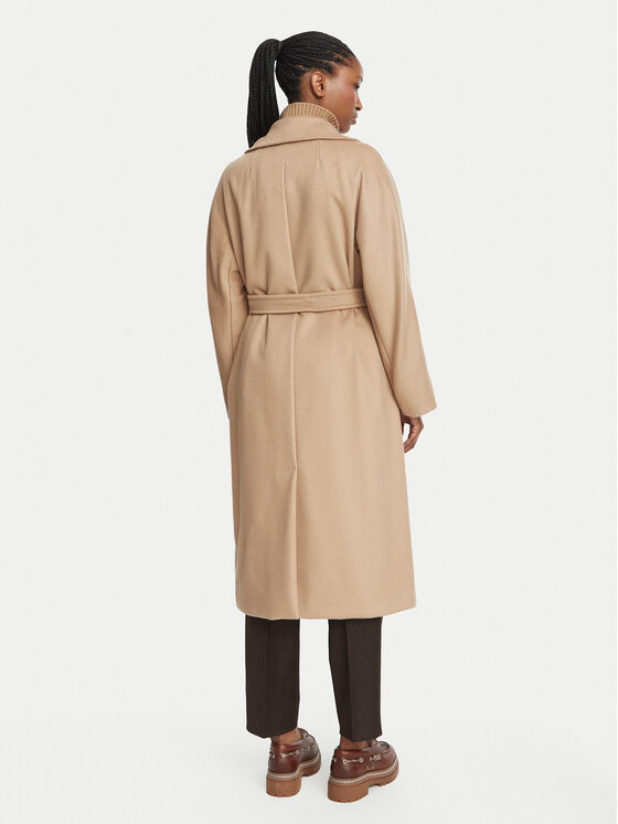 Weekend Max Mara Weekend Max Mara Cappotto di lana Resina 2625016102 Marrone chiaro Regular Fit
