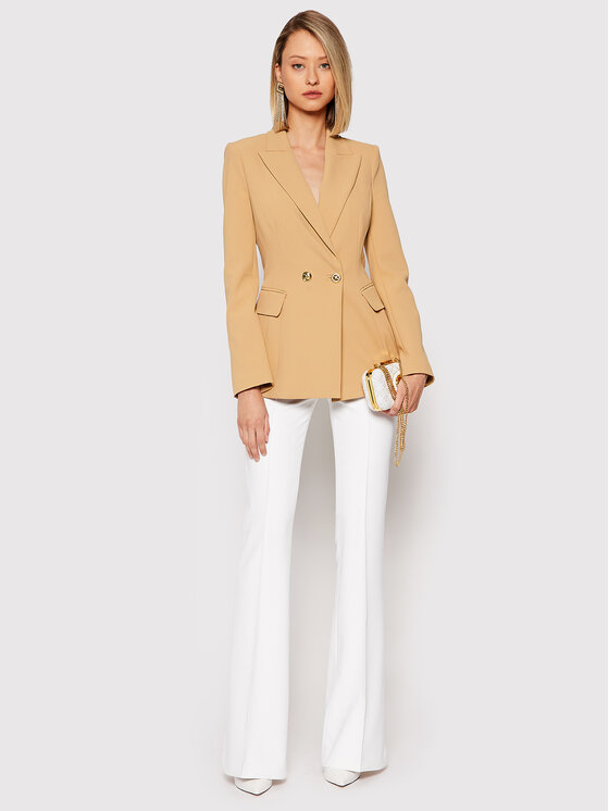 Pantaloni di tessuto PA-392-16E2-V220 Bianco Slim