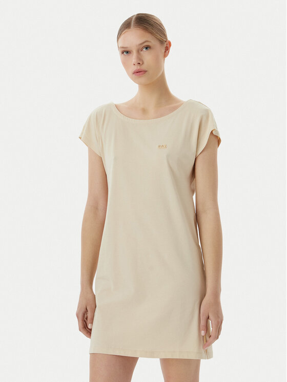 EA7 Emporio Armani Rochie de vară 7W001478 AF10373 U1088 Bej deschis Relaxed Fit
