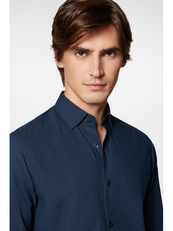 Próchnik Próchnik Koszula PM41 KO073224000038 Granatowy Slim Fit