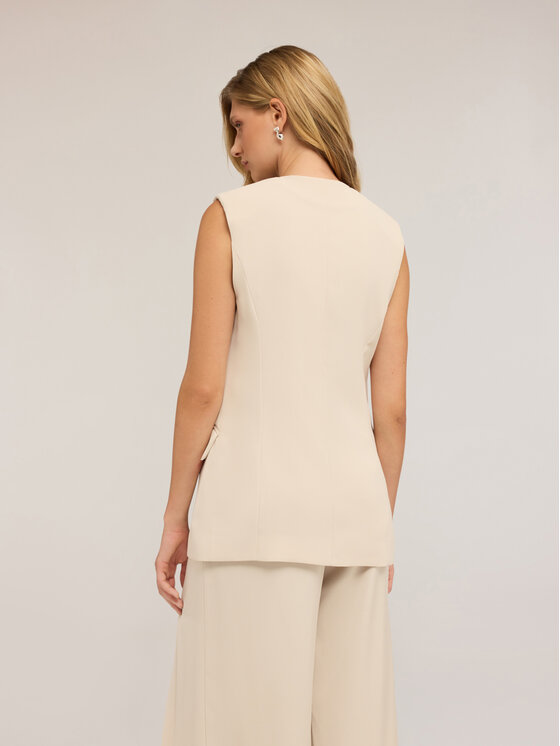 Motivi Motivi Blusa 2676Q001875N002 Écru Slim Fit