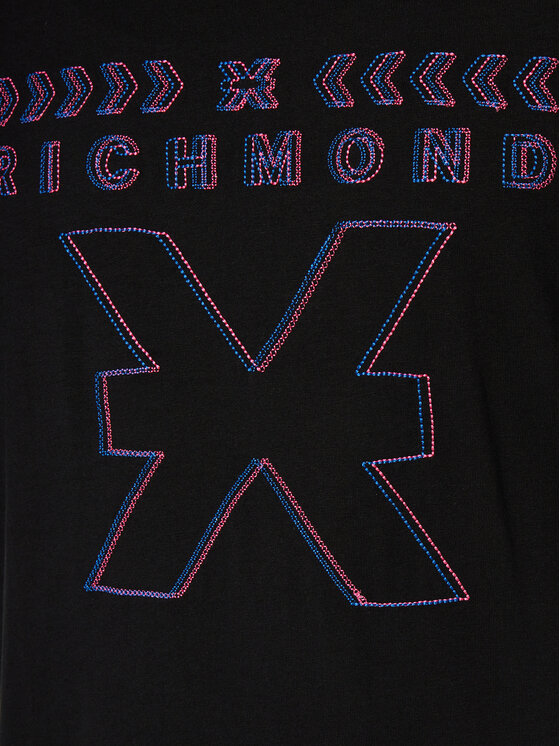 Richmond X Richmond X T-Shirt Ikiom UMP24141TS Czarny Regular Fit