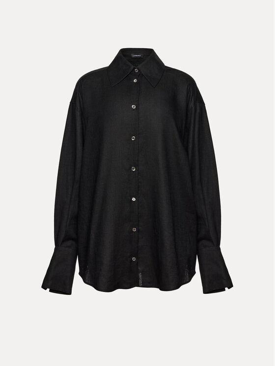 La Mania La Mania Camicia NAMI Nero Basic Fit