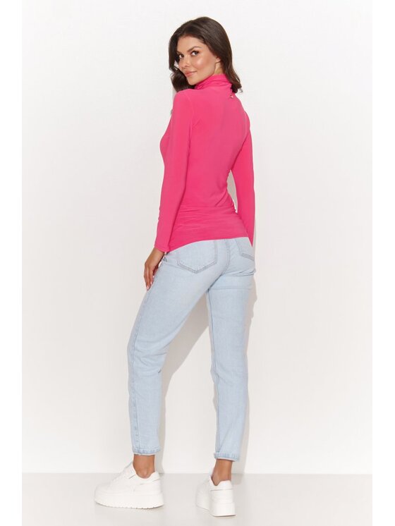 Numinou Numinou Bluzka NU460 Różowy Classic Fit