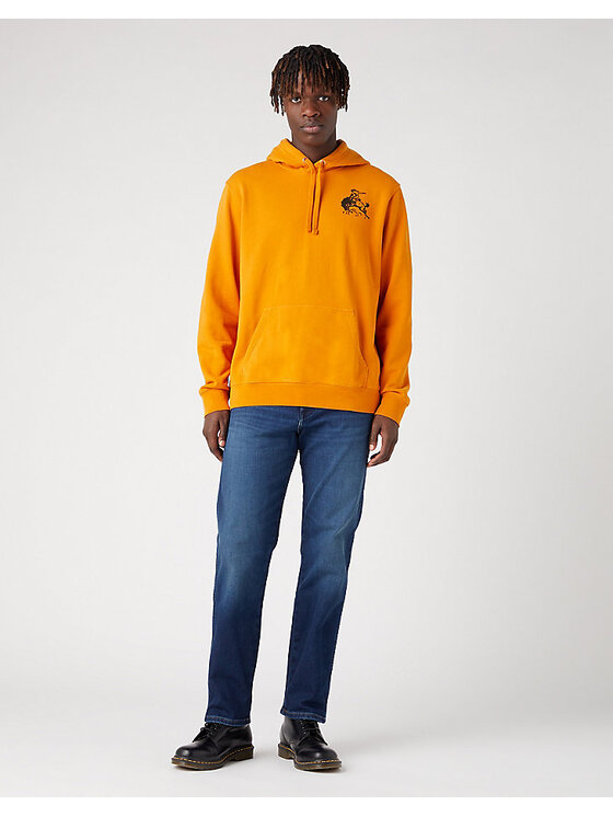 Wrangler Wrangler Bluza LOGO Pomarańczowy Regular Fit