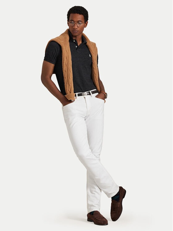 Polo Ralph Lauren Polo Ralph Lauren Тениска с яка и копчета 710536856107 Черен Slim Fit