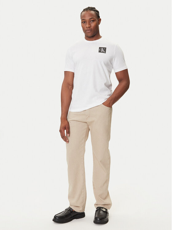 Calvin Klein Jeans Calvin Klein Jeans T-krekls Gradient Monogram LV04RC859G Balts Regular Fit