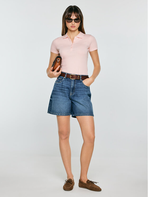BIG STAR BIG STAR Polo RAFAELA Różowy Slim Fit