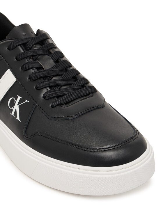 Calvin Klein Calvin Klein Sneakersy Classic Cups Lace Lth Emb Tongue HM0HM02237 Čierna