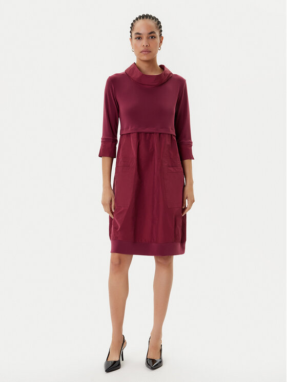 Joseph Ribkoff Joseph Ribkoff Vsakodnevna obleka 173444F25 Bordo rdeča Regular Fit