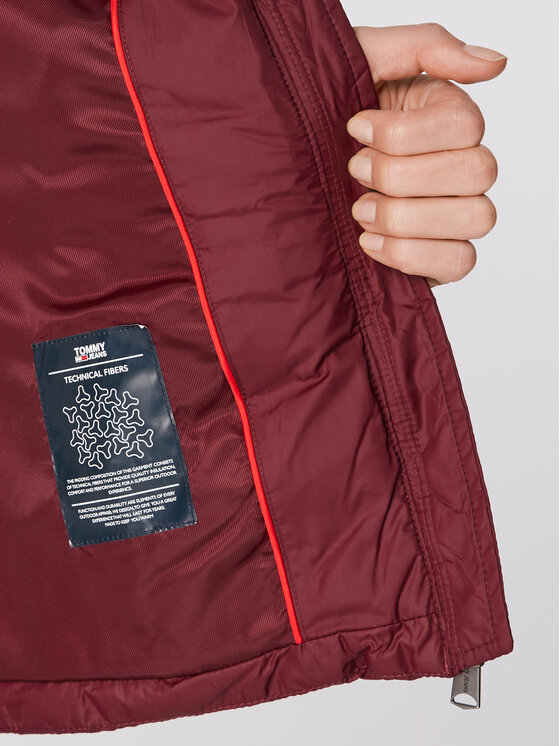 Tommy Jeans Tommy Jeans Žieminė striukė Essential DW0DW09062 Vyšninė Slim Fit