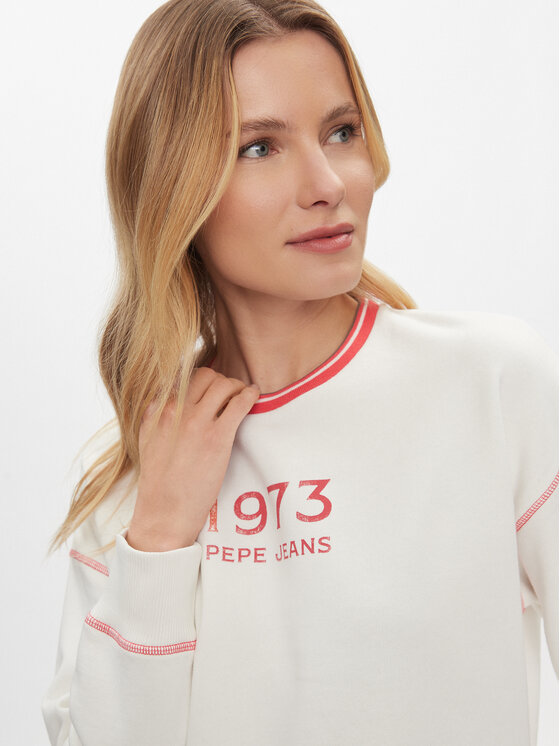 Pepe Jeans Pepe Jeans Μπλούζα Hache PL581398 Λευκό Boxy Fit
