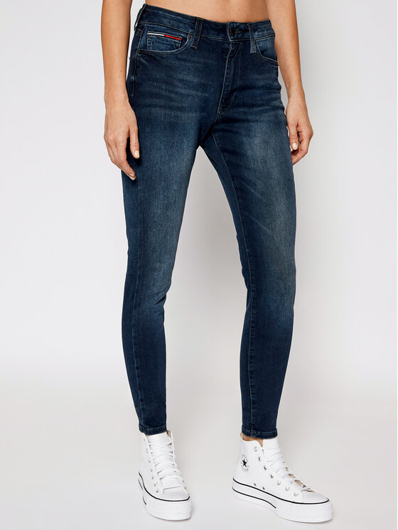 Tommy Jeans jeansy_skinny_fit Sylvia DW0DW09009 Tamsiai mėlyna Skinny Fit •  Modivo.lt