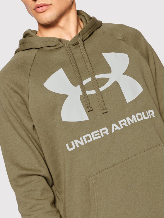 Under Armour Under Armour Bluza Ua Rival Fleece Big Logo 1357093 Zielony Loose Fit
