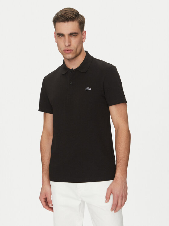 Lacoste Tricou polo DH5522 Negru Regular Fit